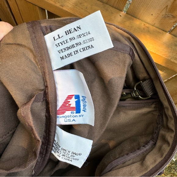 LL Bean Brown Leather Traveler Sling-Bag OS - Picture 7 of 10